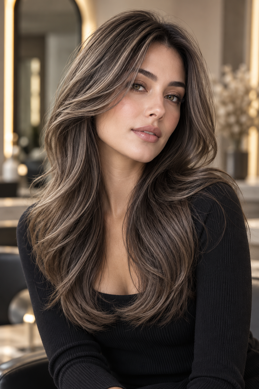 Cool ash brunette old money brunette hair color