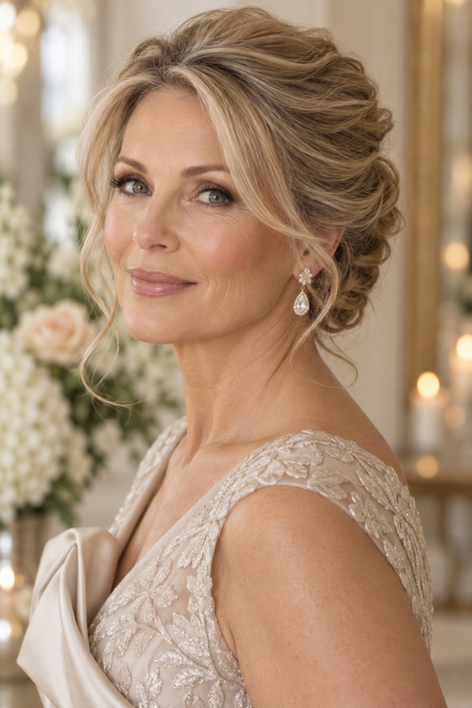 mother of groom hairstyles polished wedding look