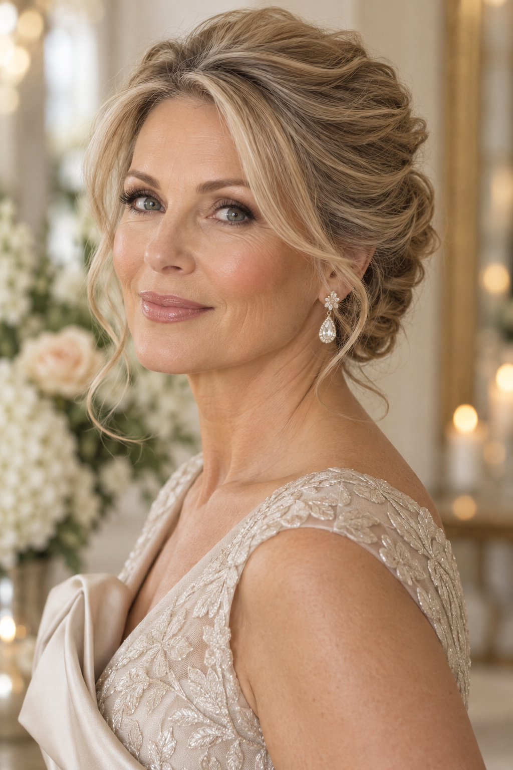 mother of groom hairstyles polished wedding look