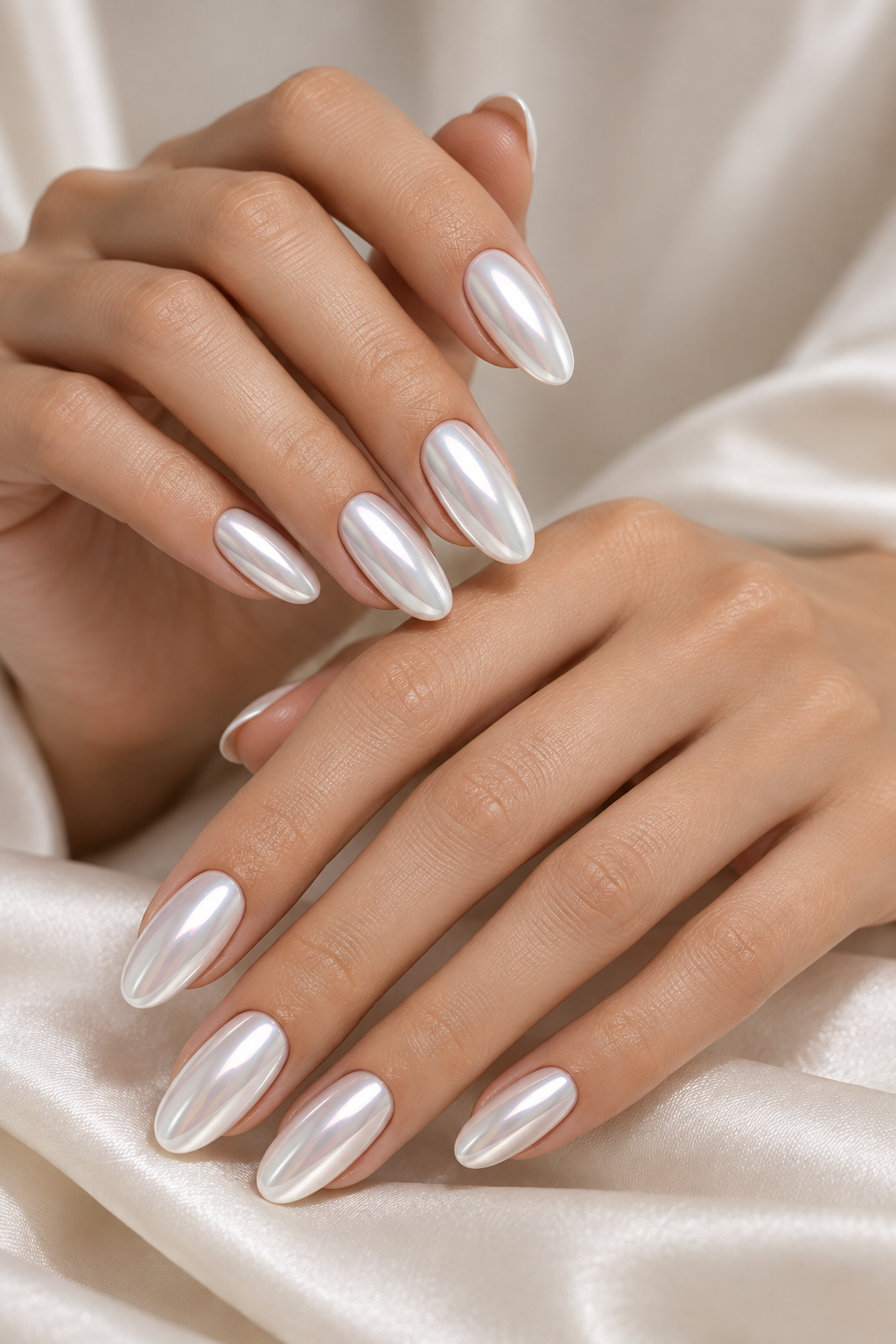 White chrome nail ideas: classic white chrome