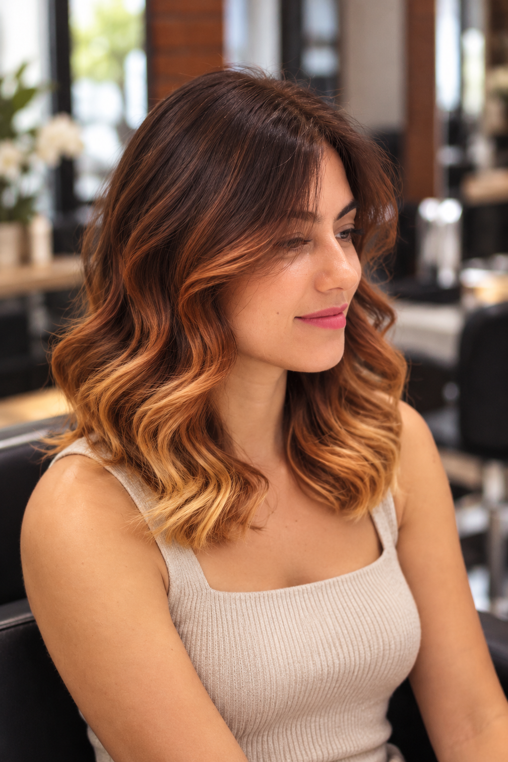 Soft brunette melt ombre hairstyle ideas