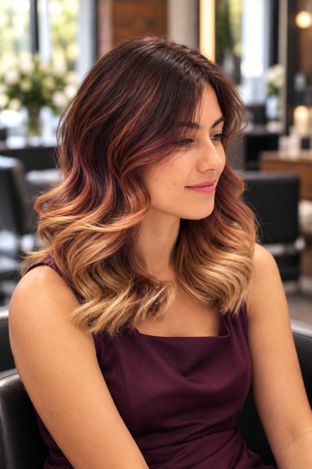 Ash brown transition ombre hairstyle ideas