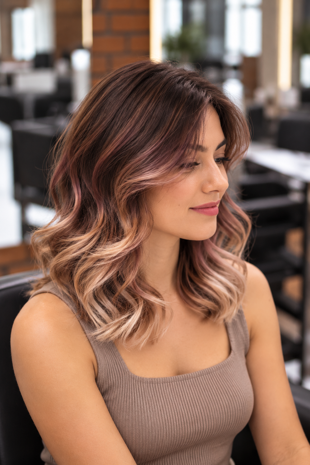 Cool beige finish ombre hairstyle ideas