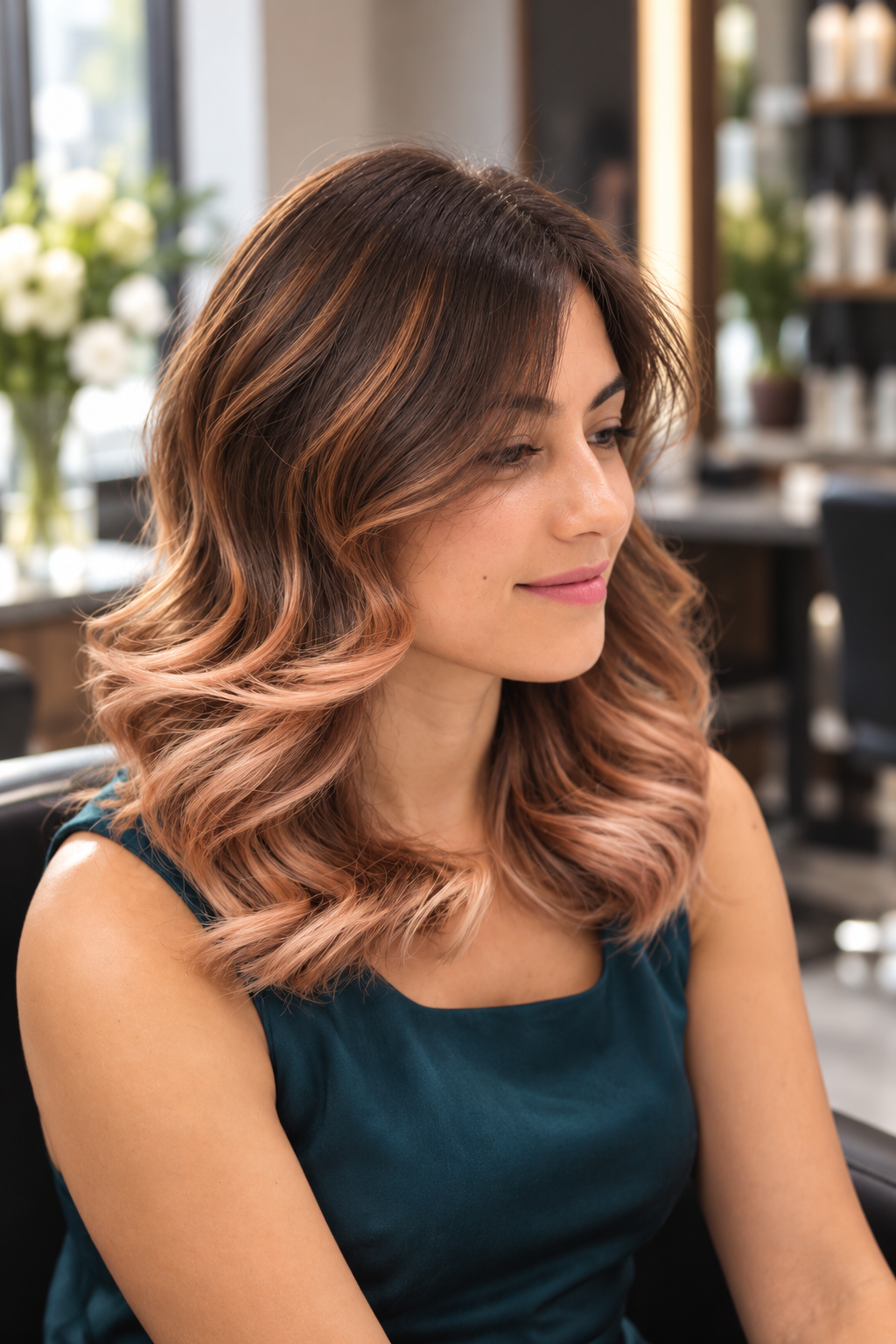 Plum-toned dimension ombre hairstyle ideas