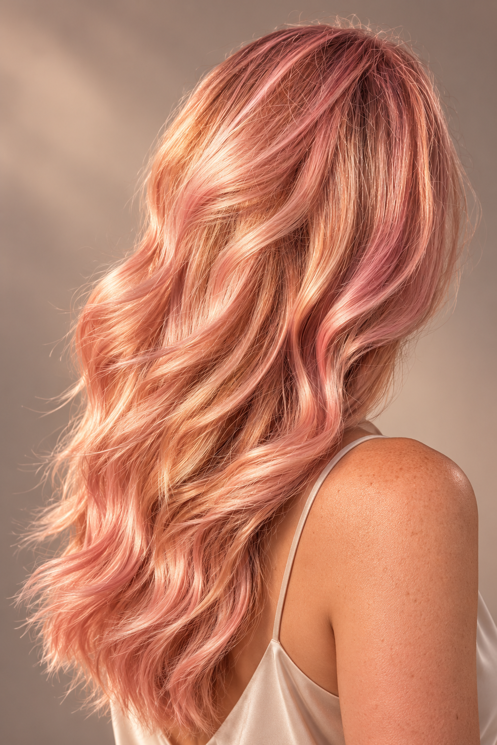 pink hair ideas: pink and blonde balayage