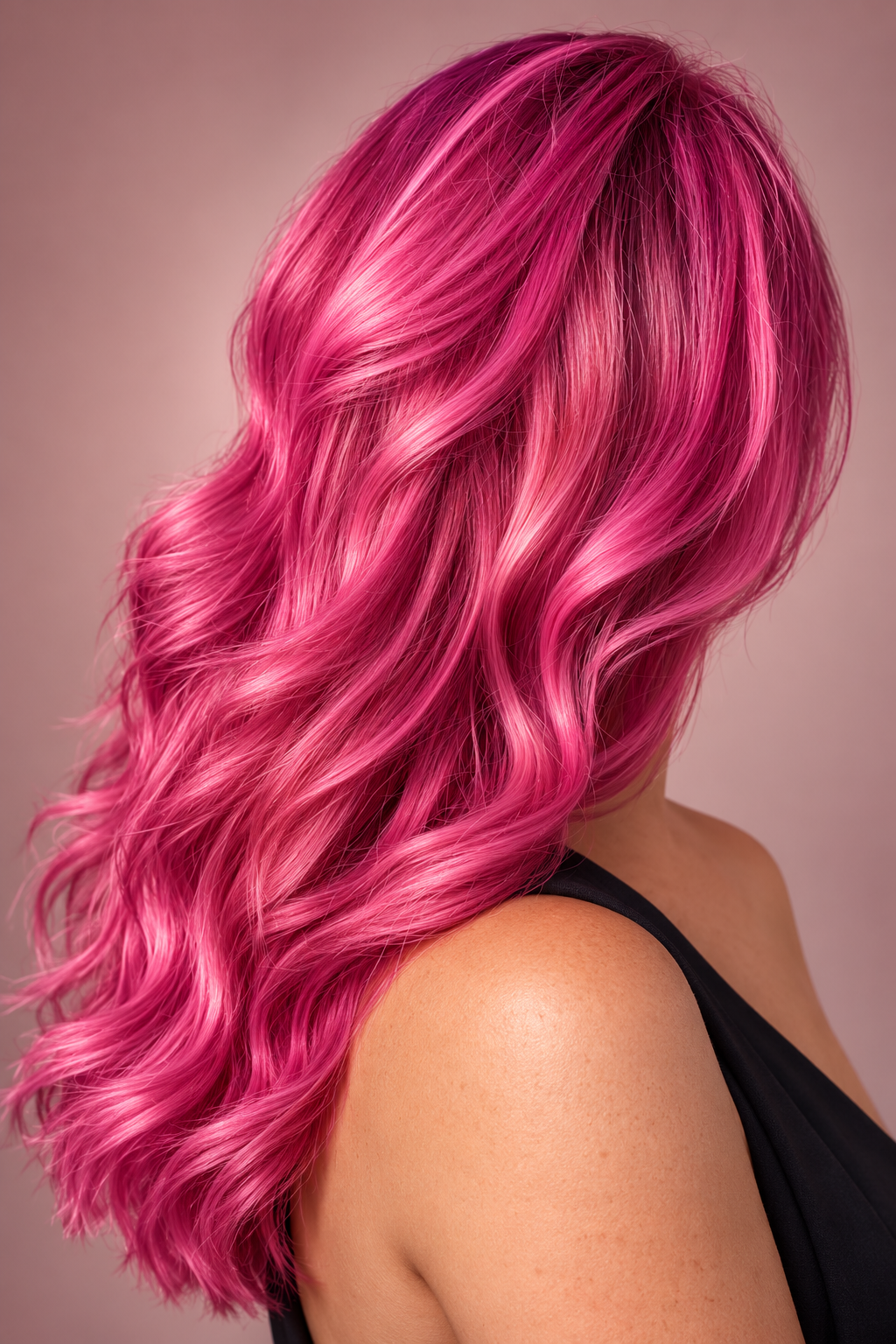 pink hair ideas: bold magenta pink