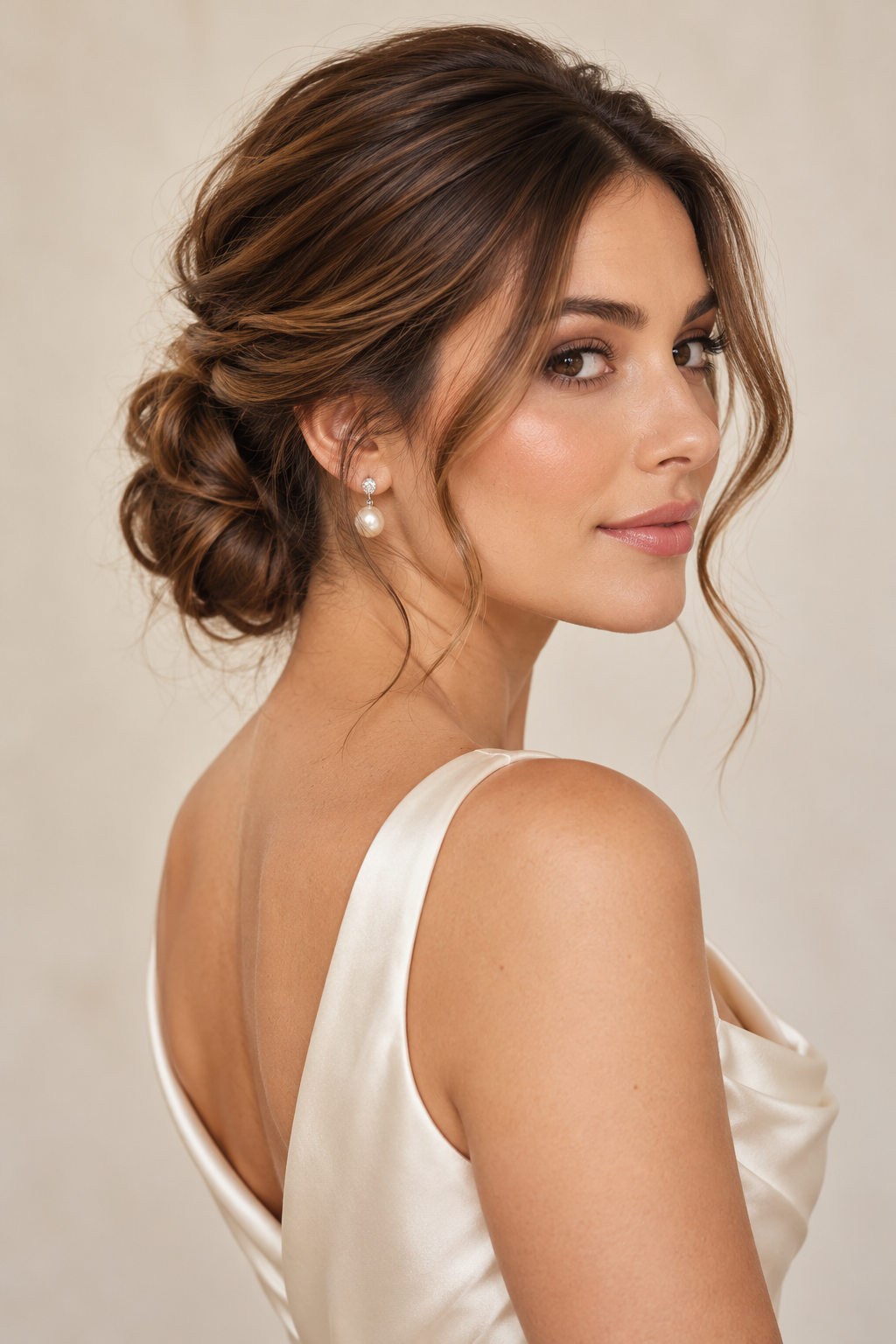 easy wedding guest hairstyles floral low bun