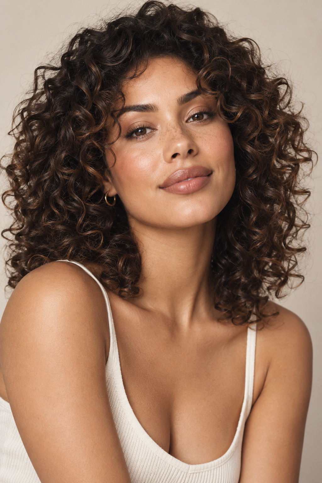 Face framing layer hairstyles for curly hair idea 1