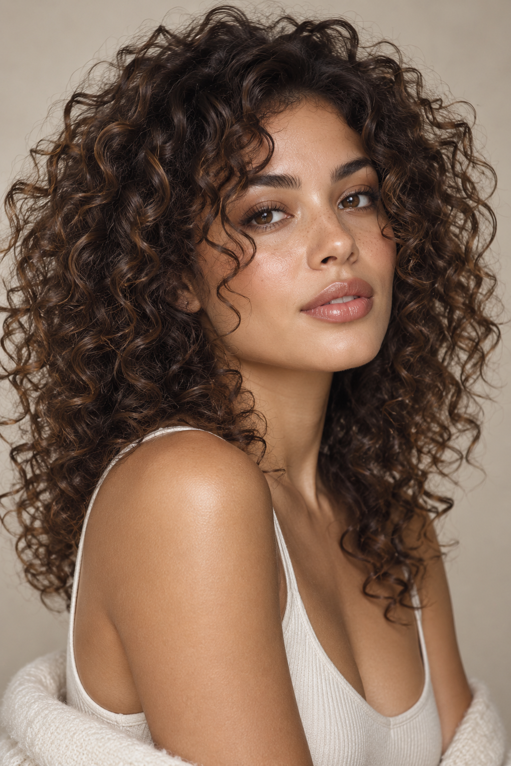 Curly face-framing layer hairstyle idea 3