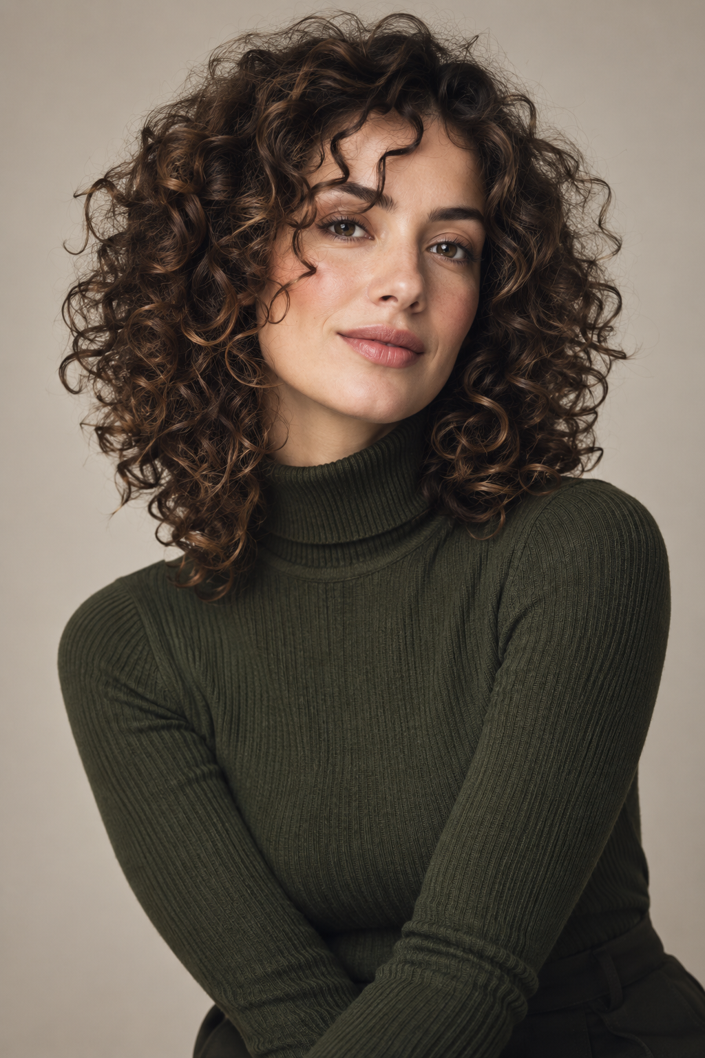 Curly face-framing layer hairstyle idea 9