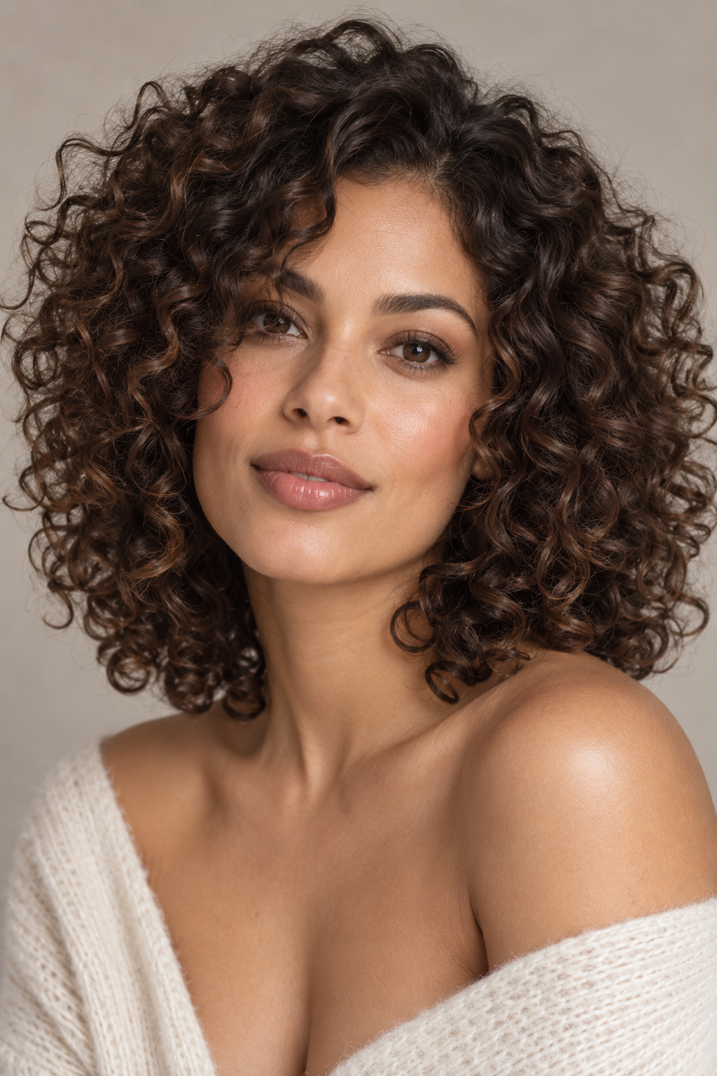 Curly face-framing layer hairstyle idea 11