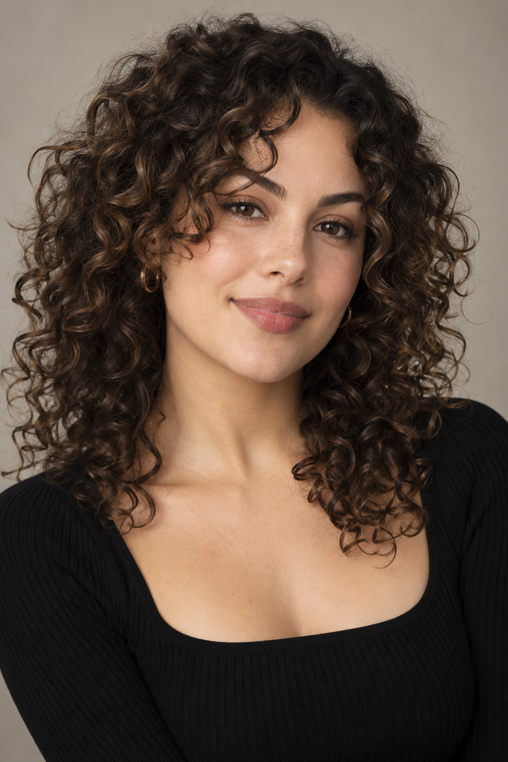 Curly face-framing layer hairstyle idea 13