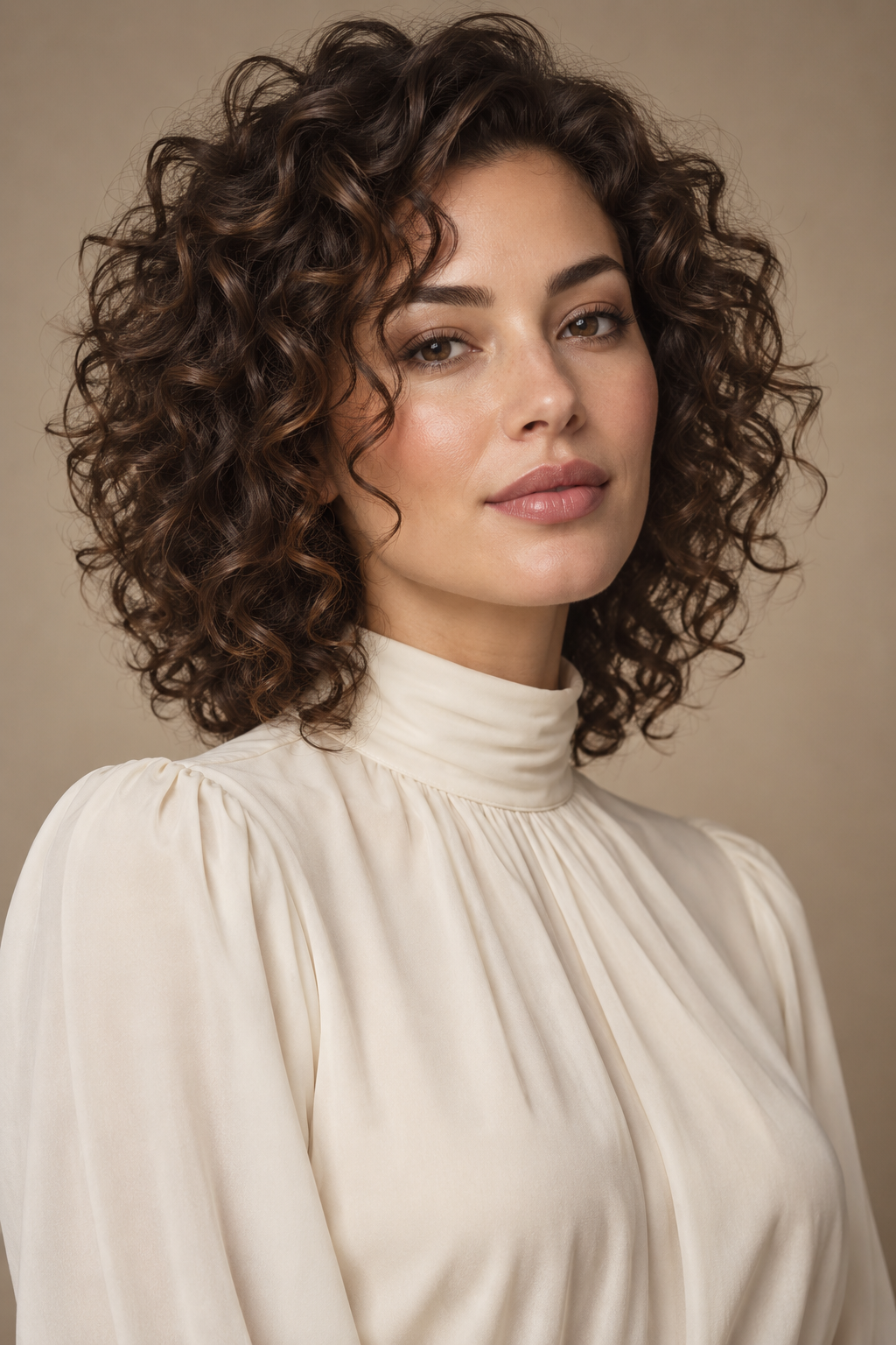Curly face-framing layer hairstyle idea 14