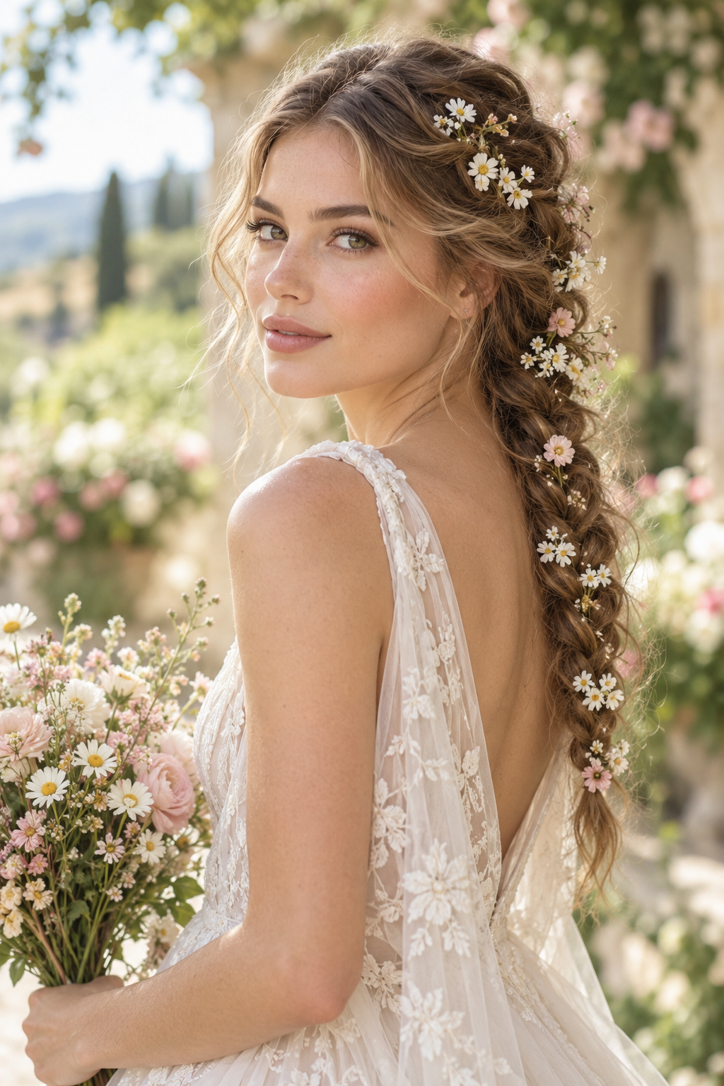 Soft Floral Boho Braid