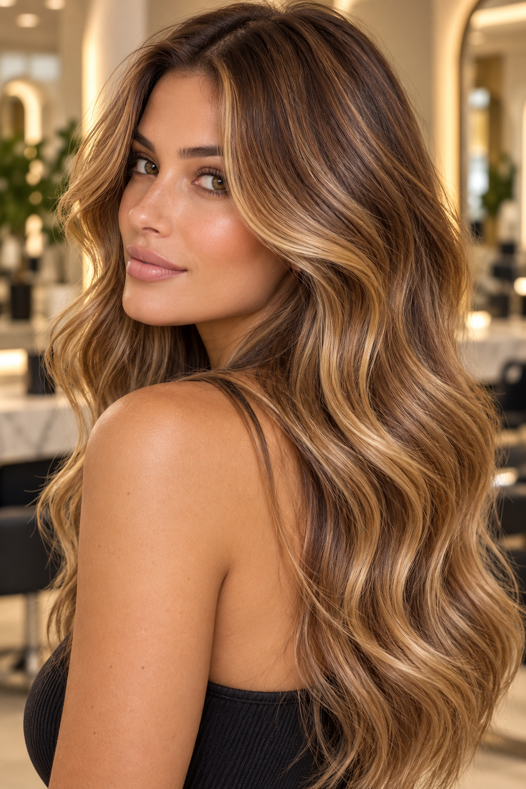 Honey balayage highlights