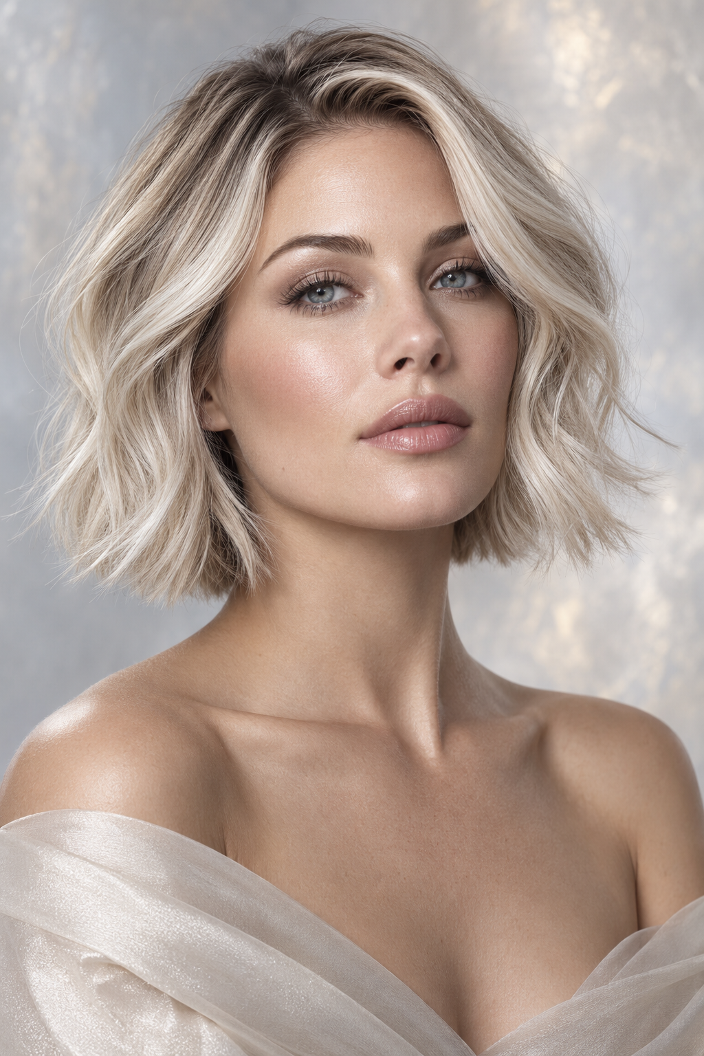 icy blonde balayage hair ideas: cool blonde bob