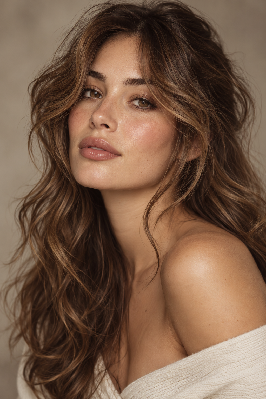 hairstyles for growing out bangs: loose face-framing waves