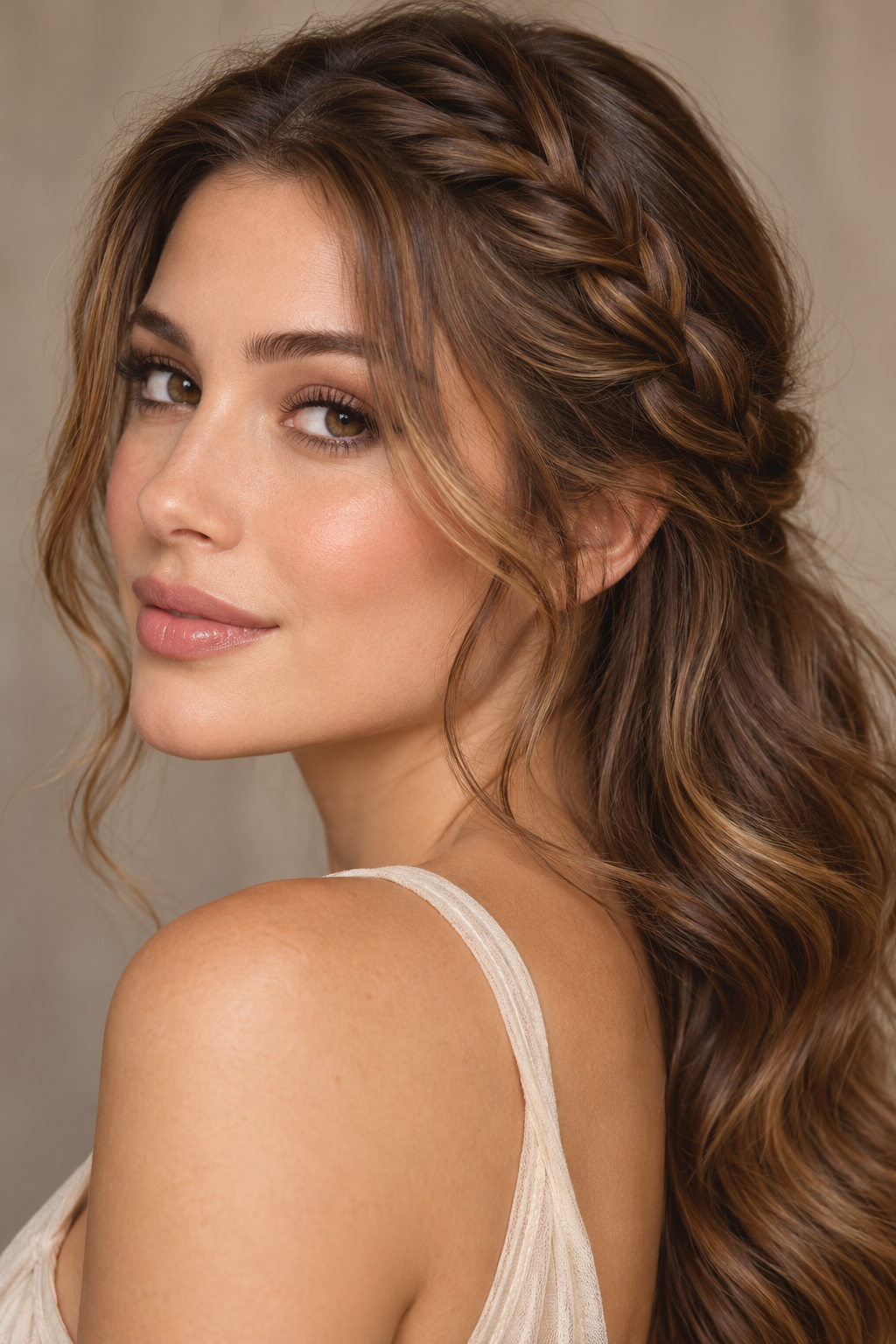 hairstyles for growing out bangs: braided side detail