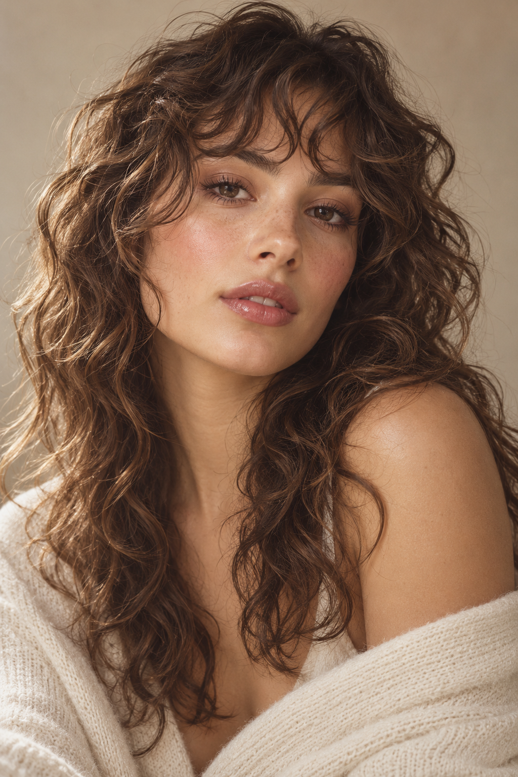 hairstyles for growing out bangs: curly fringe blend