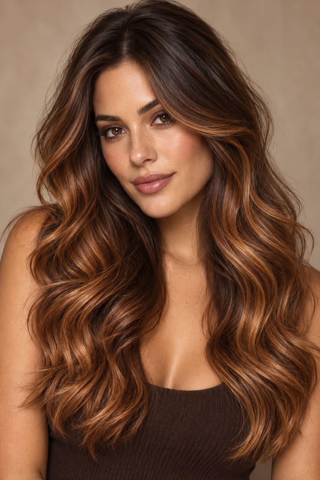 chocolate brown fall hair colors: 16. copper chocolate melt
