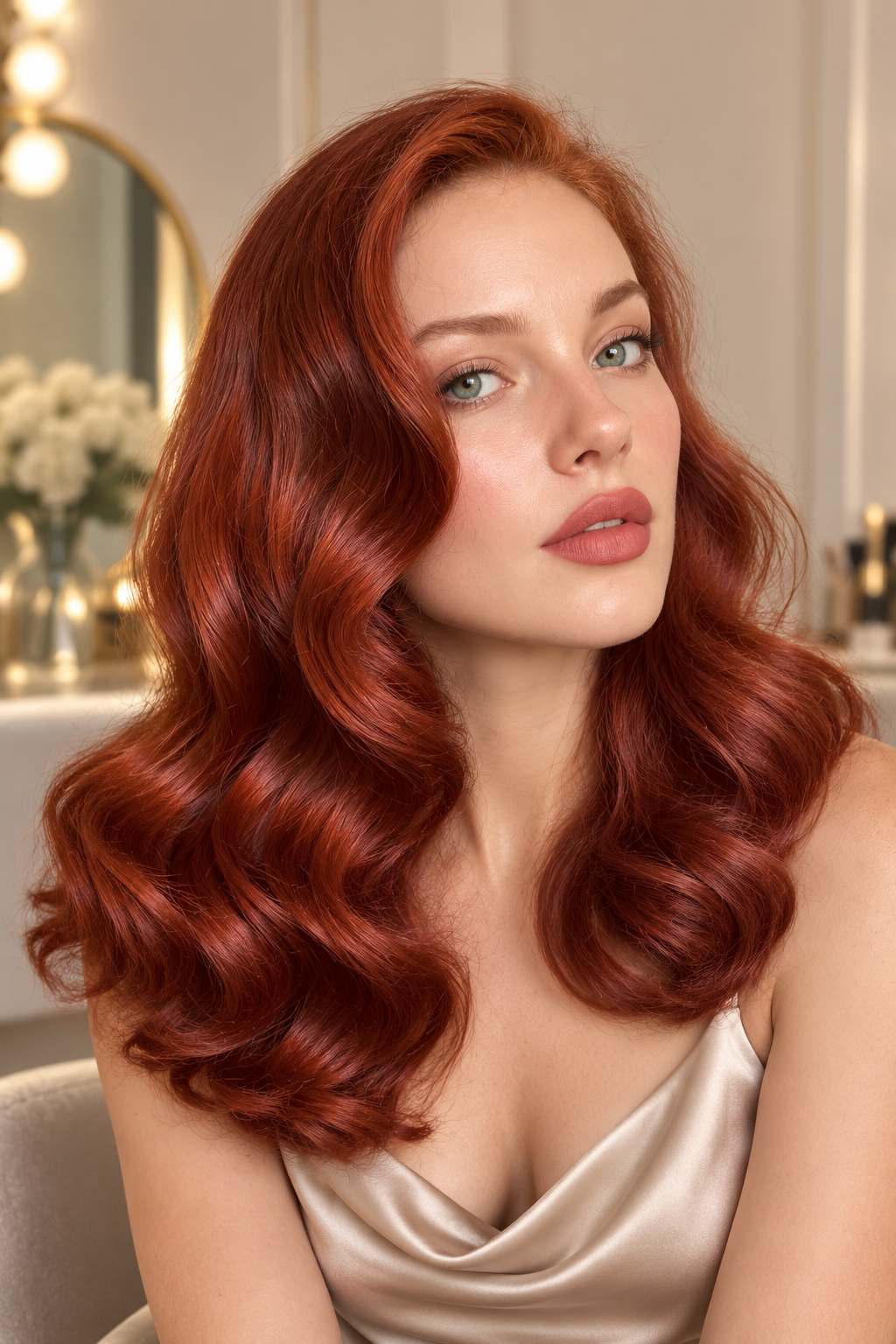 Cherry Cola Christmas hair color idea