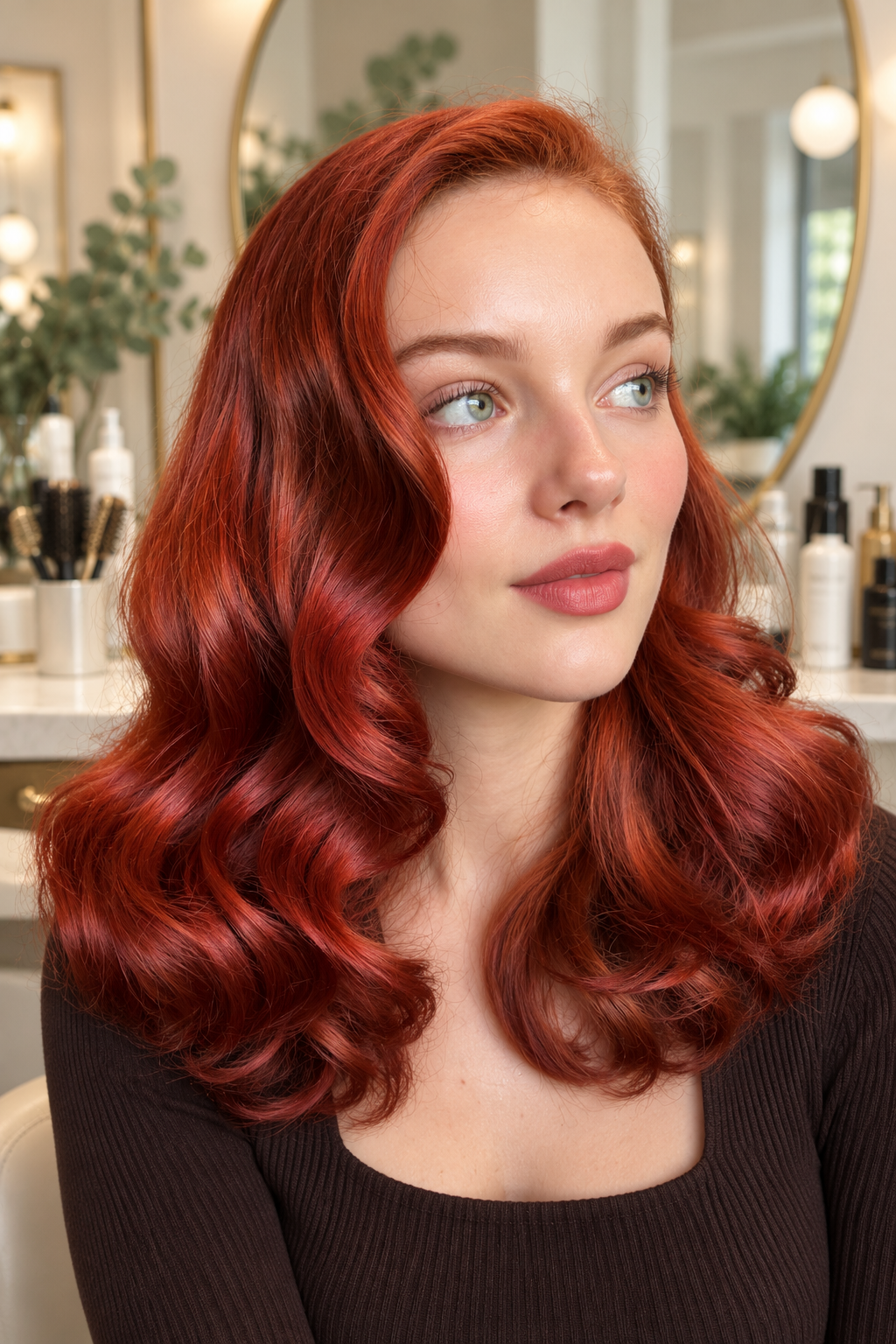 Mulled Wine Christmas hair color idea