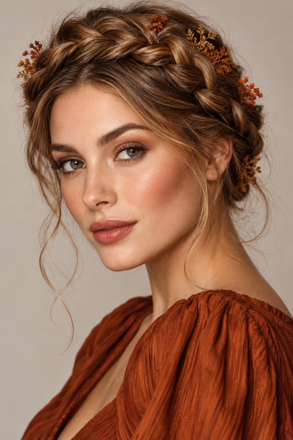 braided crown Thanksgiving hairstyles