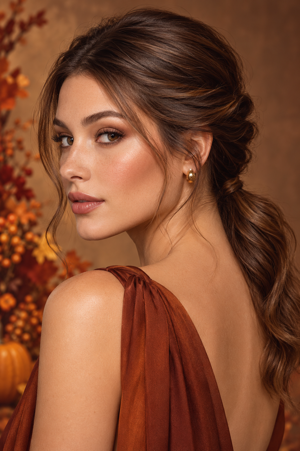 twisted low pony Thanksgiving hairstyles