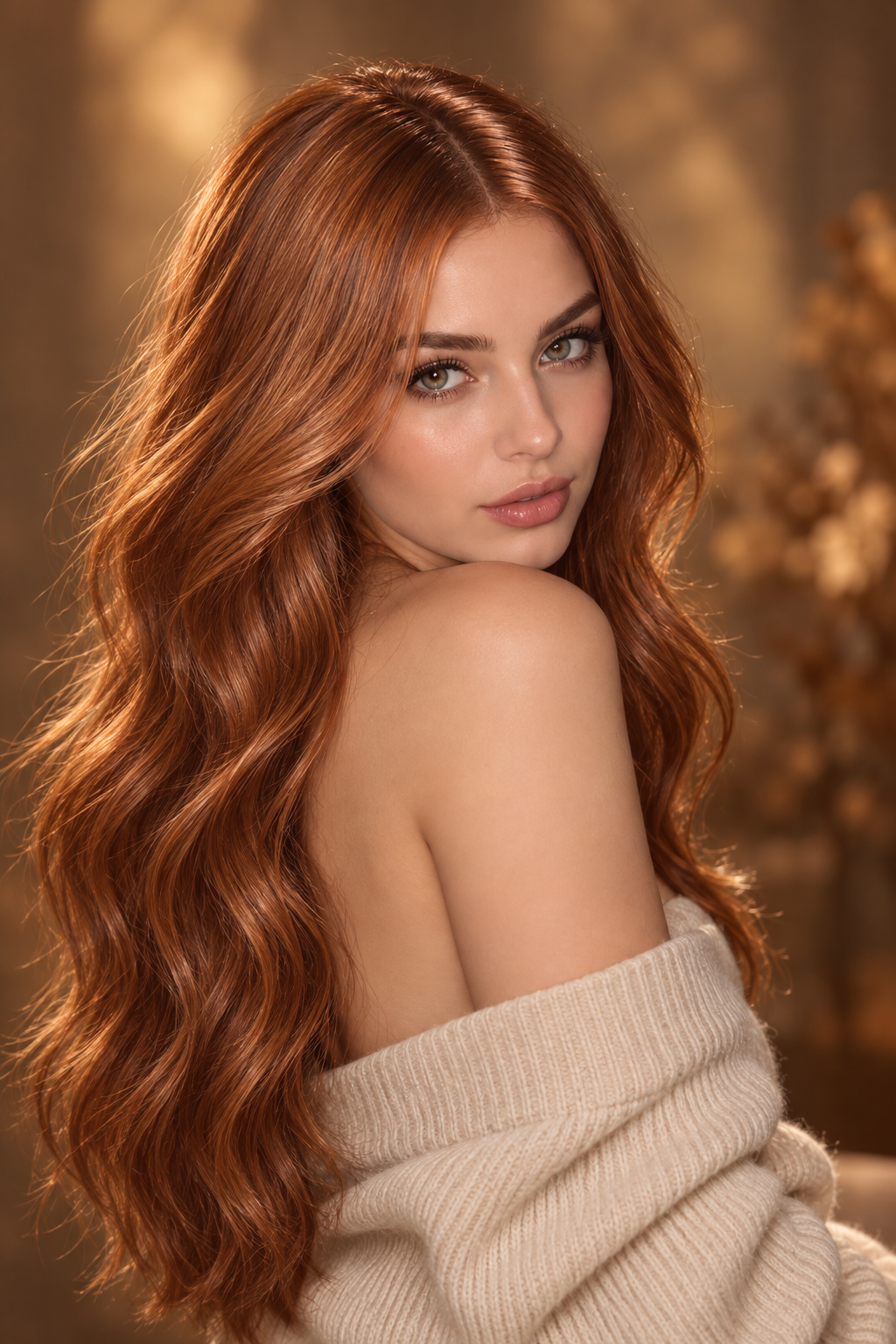 Halloween hair color ideas: pumpkin spice copper