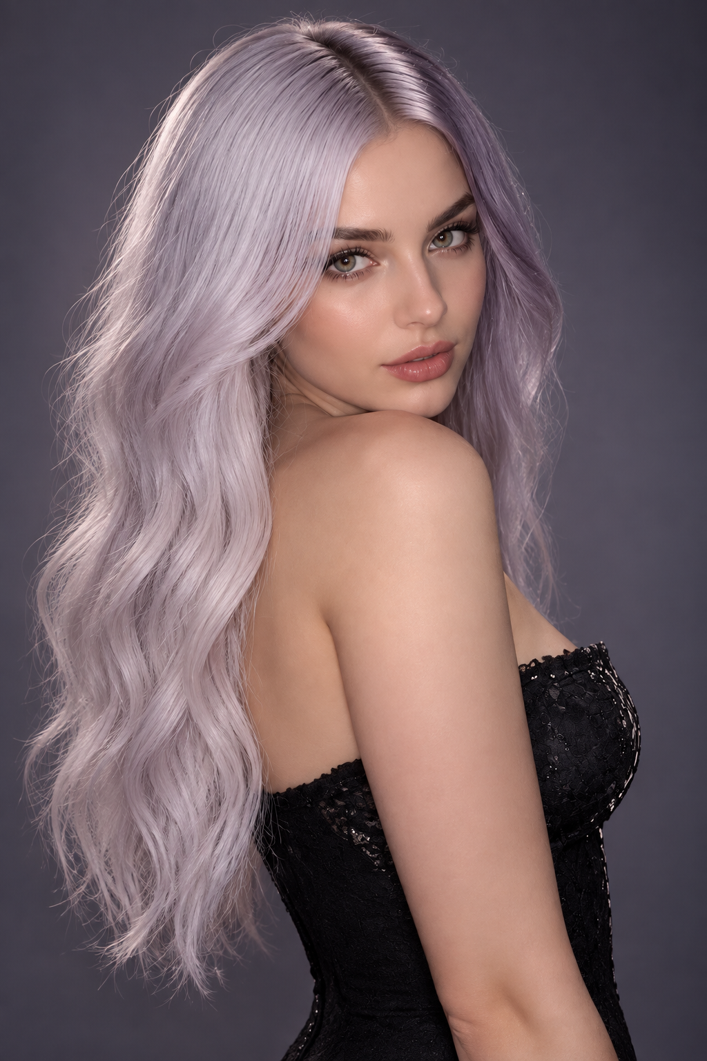 Halloween hair color ideas: moonlit lavender