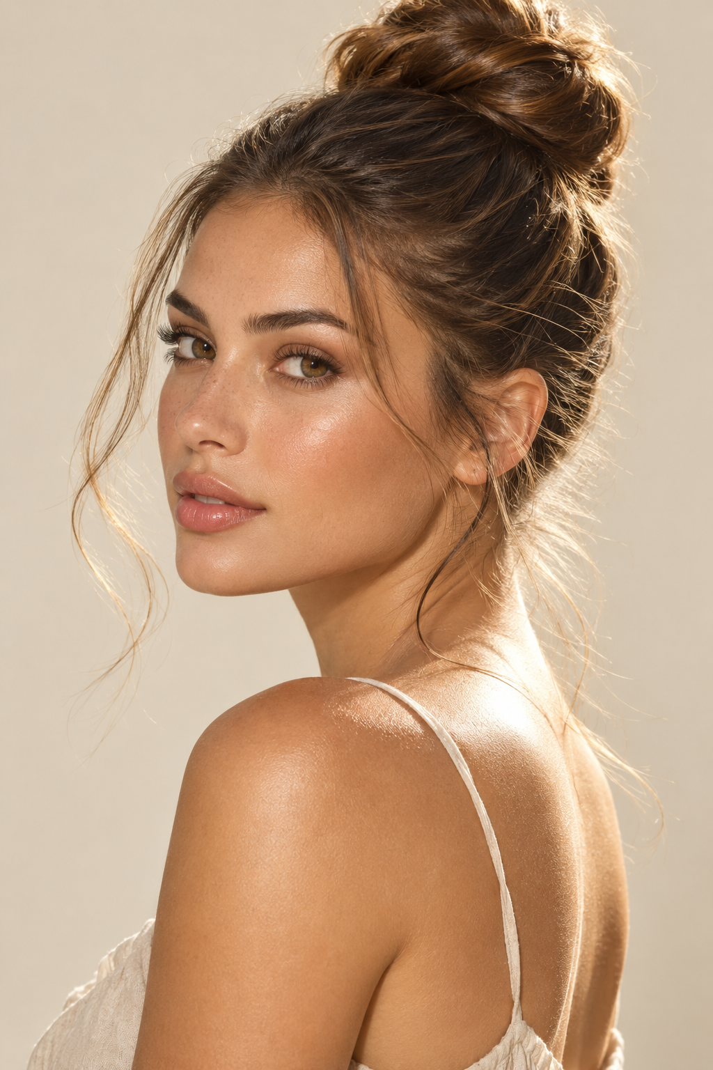 relaxed low summer bun hot weather hairstyle