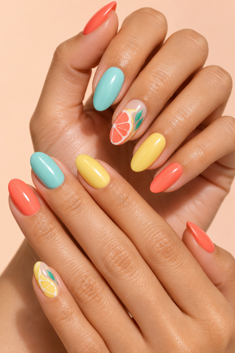 June nail ideas bright summer manicure inspiration