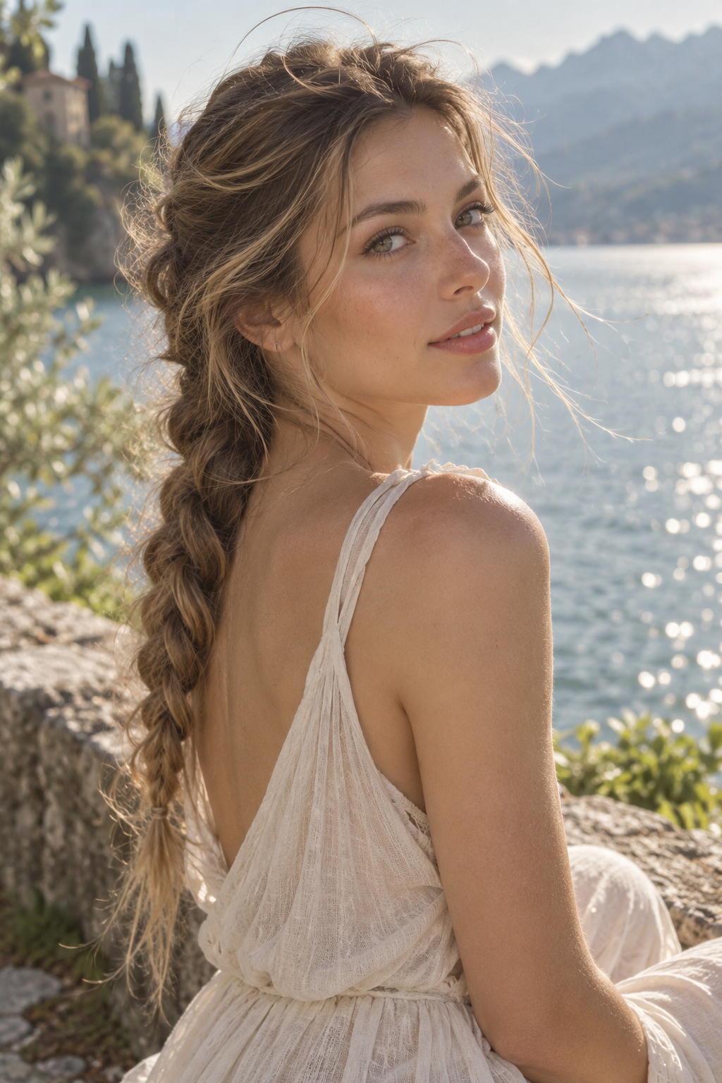lake day hairstyles - Undone French braid lake day hairstyle
