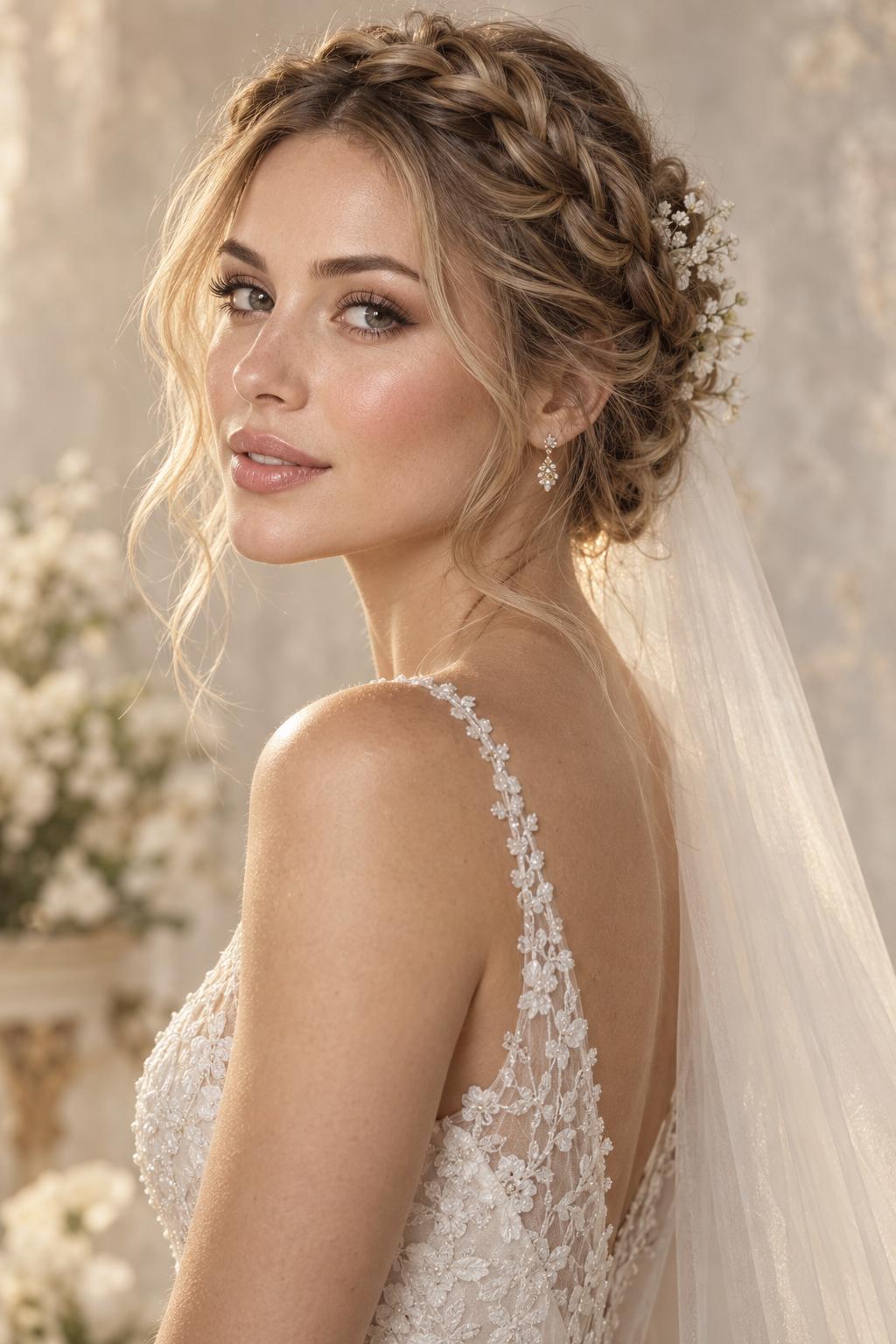 mother of the bride hairstyles idea 17: wispy crown braid
