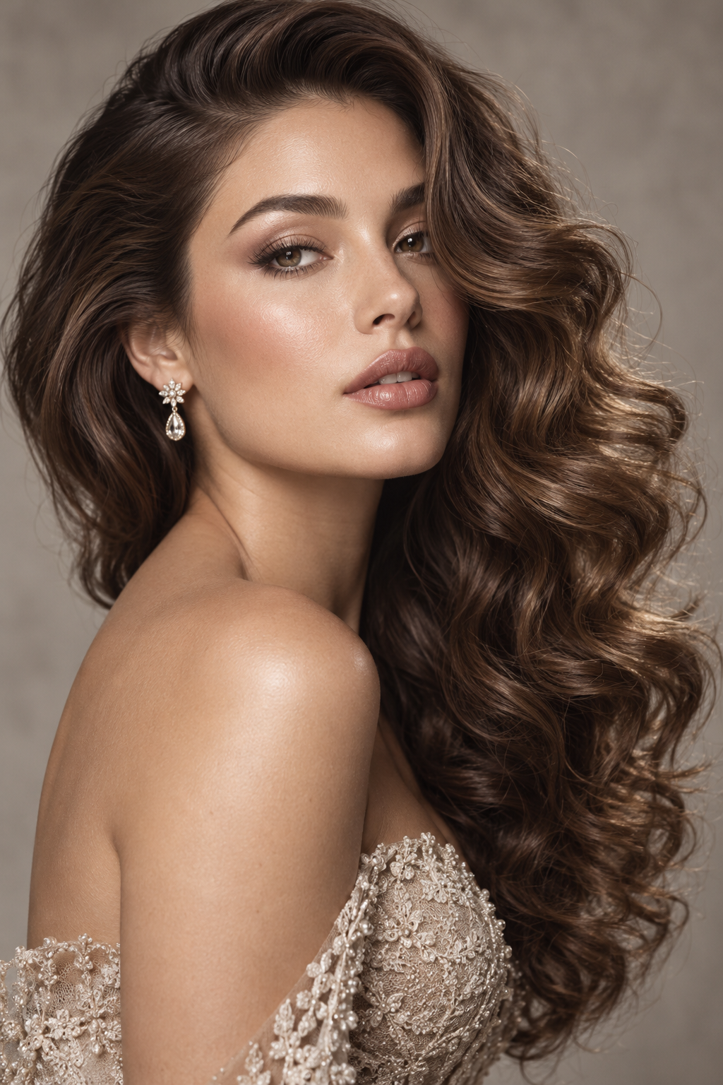 Thanksgiving hairstyles side-swept curls