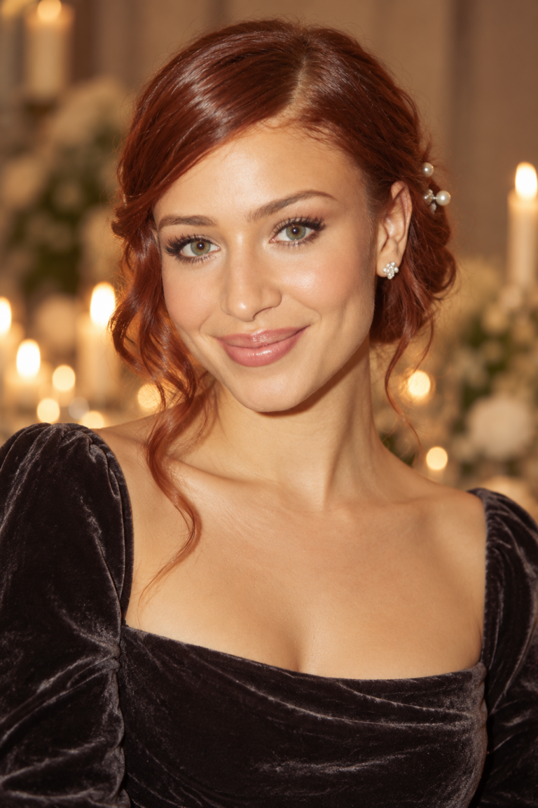 Winter wedding guest hairstyles featured look