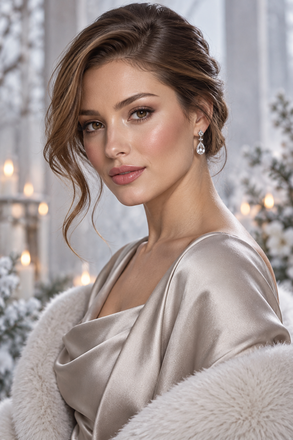 winter wedding guest hairstyles: sleek side sweep