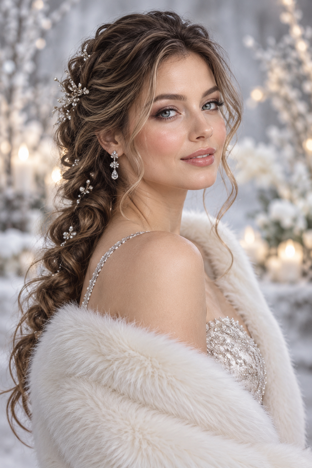 winter wedding guest hairstyles: soft winter braid