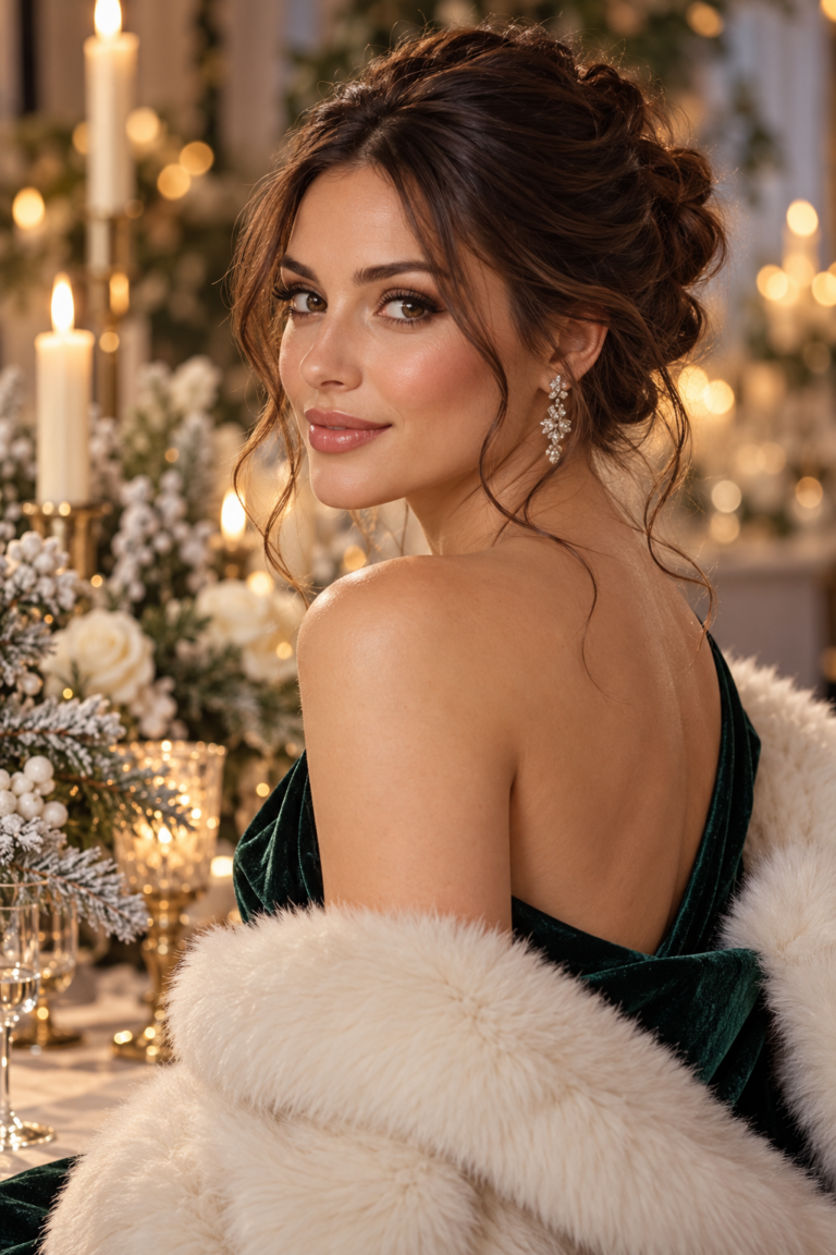 winter wedding guest hairstyles featured look