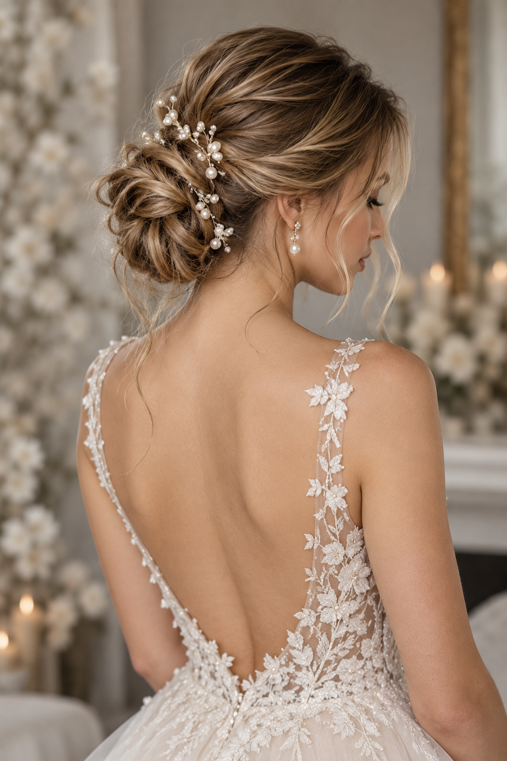 winter wedding guest hairstyles: soft braided chignon