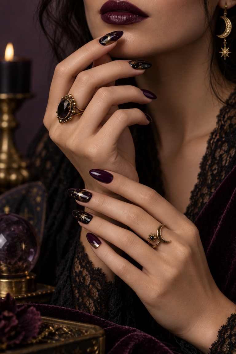 featured witchy Halloween nails