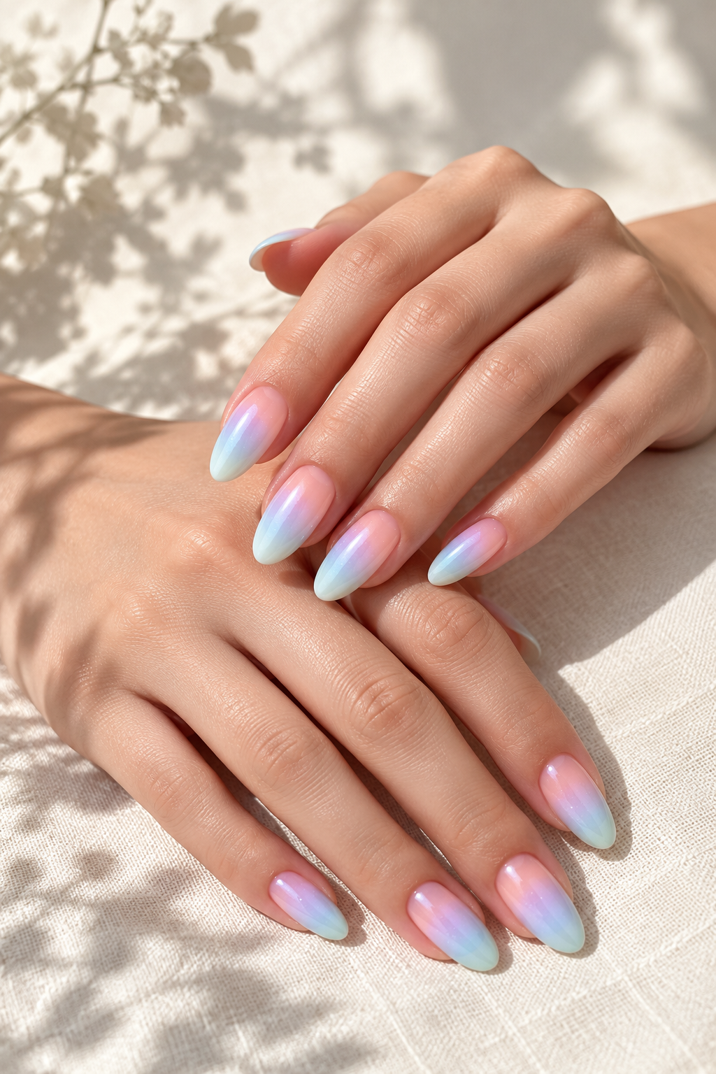 frosted ombre nails