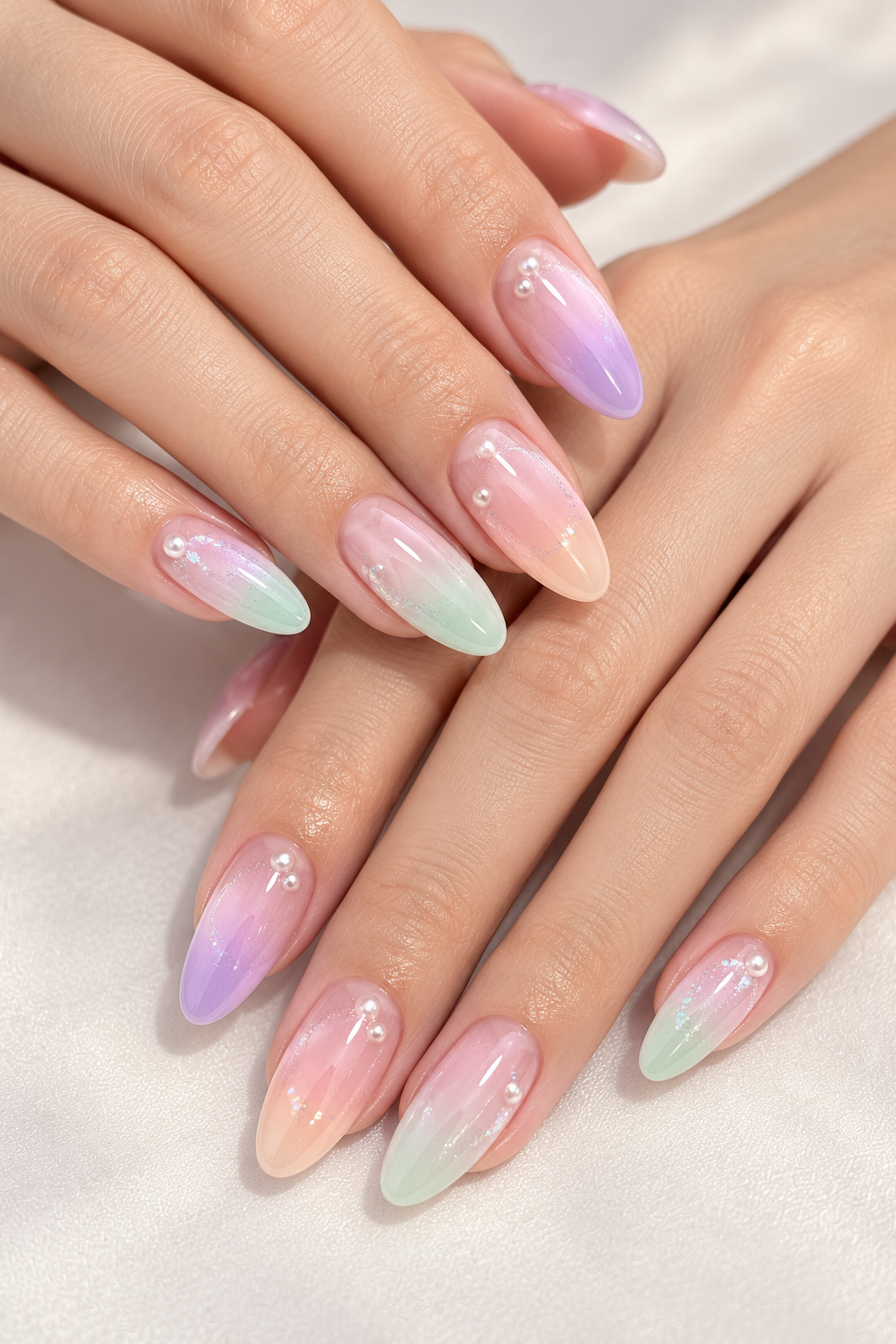 deep purple aura nails