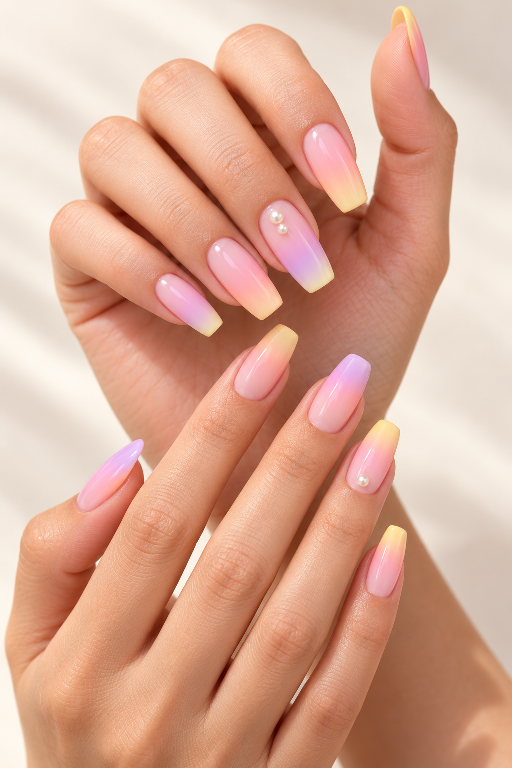 neon pink smiley tip nails