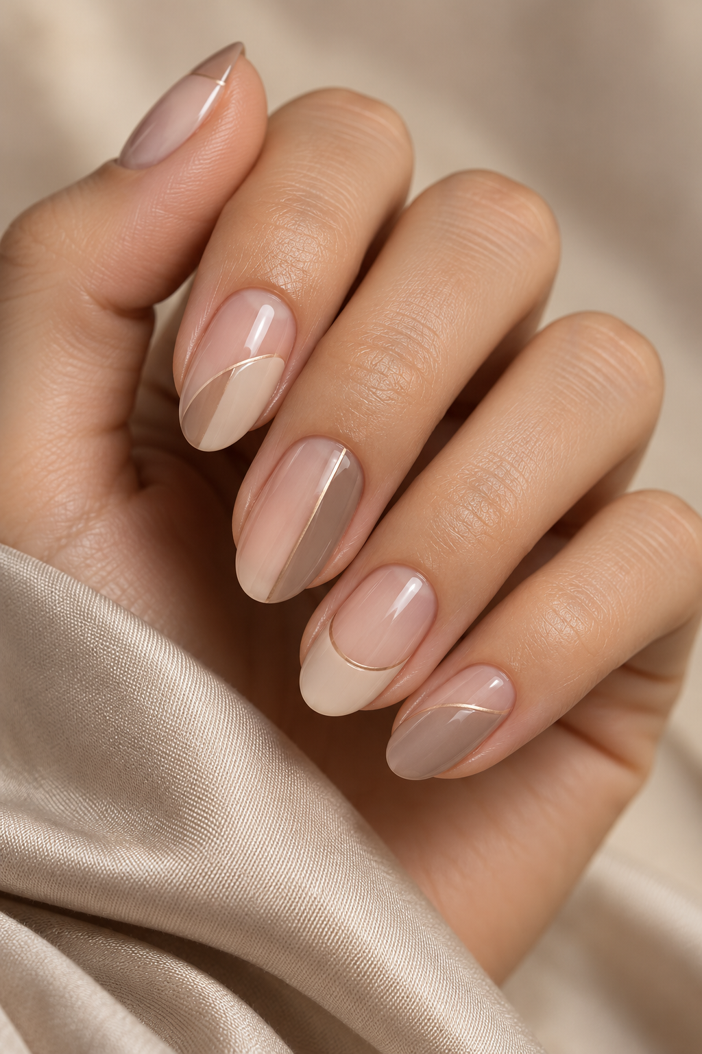 fine outline French negative space nail designs