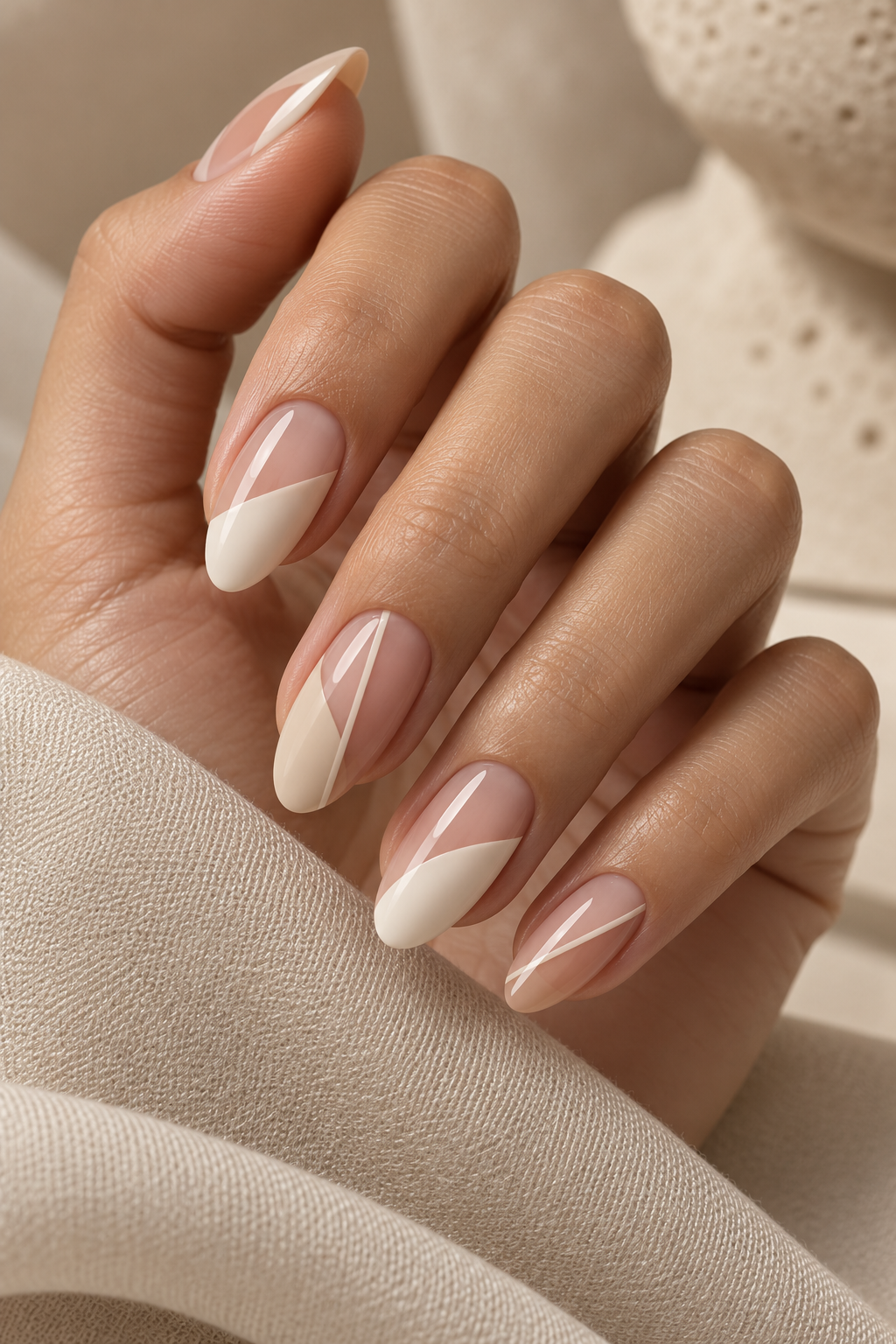offset crescent negative space nail designs