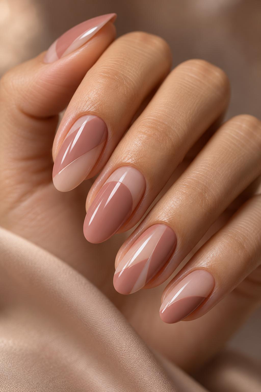 sheer blush negative space nail designs