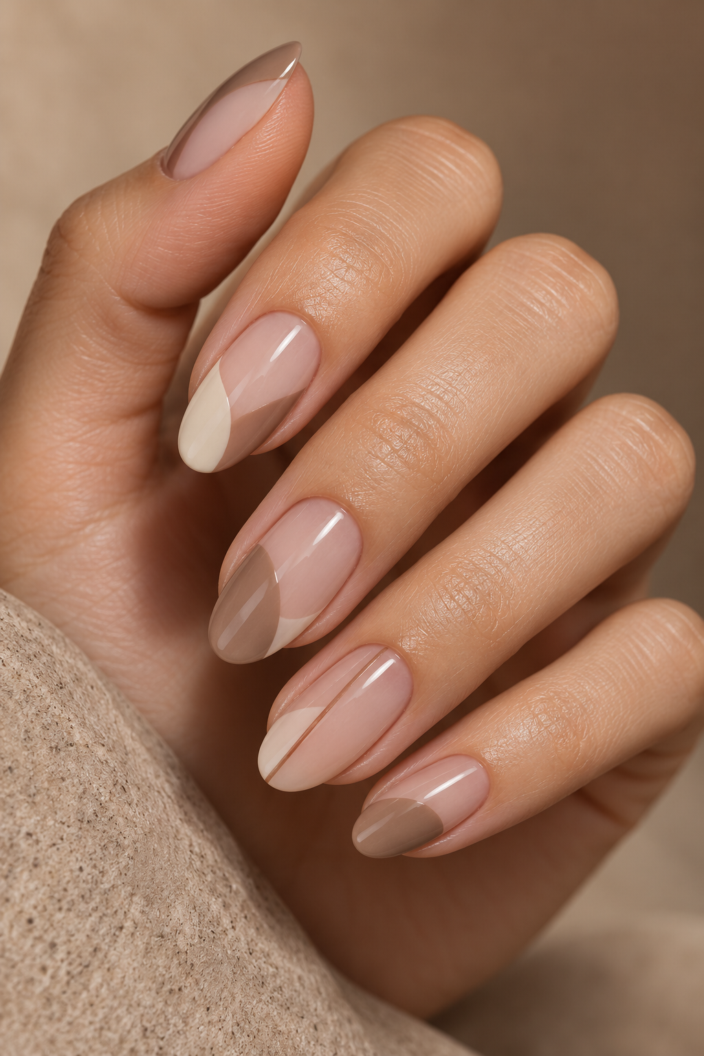 bare stripe negative space nail designs
