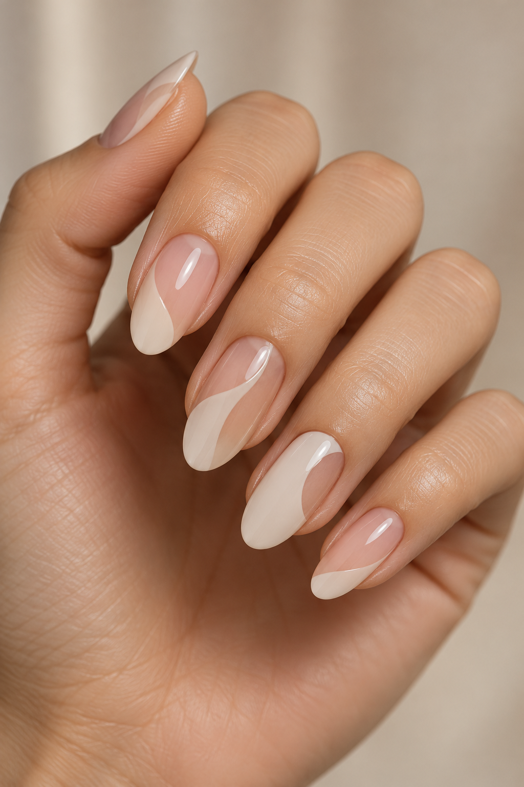 dot framed negative space nail designs