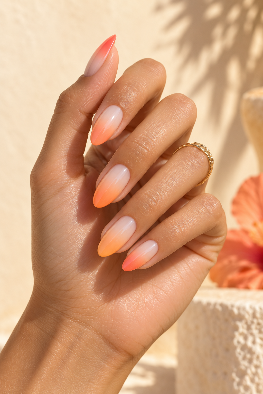 summer ombre nail ideas milky white ombré idea